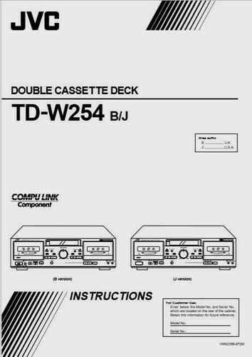 Jvc w254 nastro stereo - td-w254,