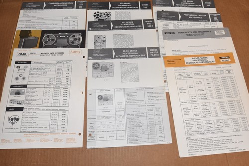 Lotto opuscoli vintage ampex - lotto,