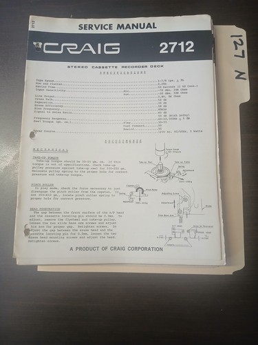 Craig 2712 manuale servizio - craig,