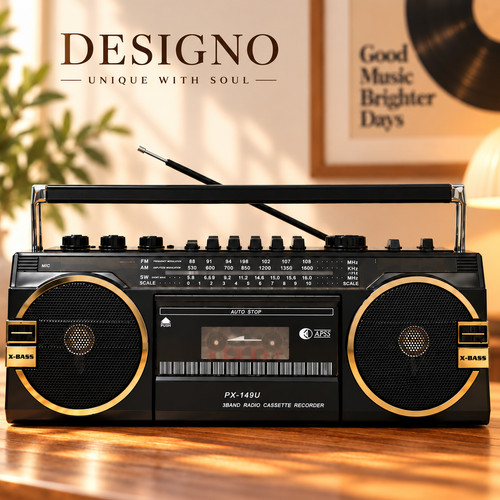 Designo radio cassetta - cassetta, fm